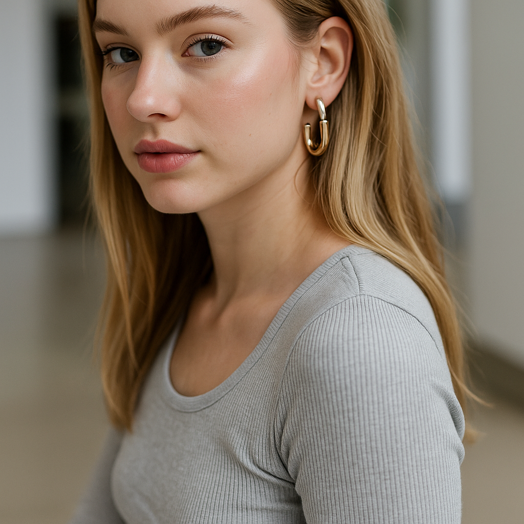 18kt gold-plated studs