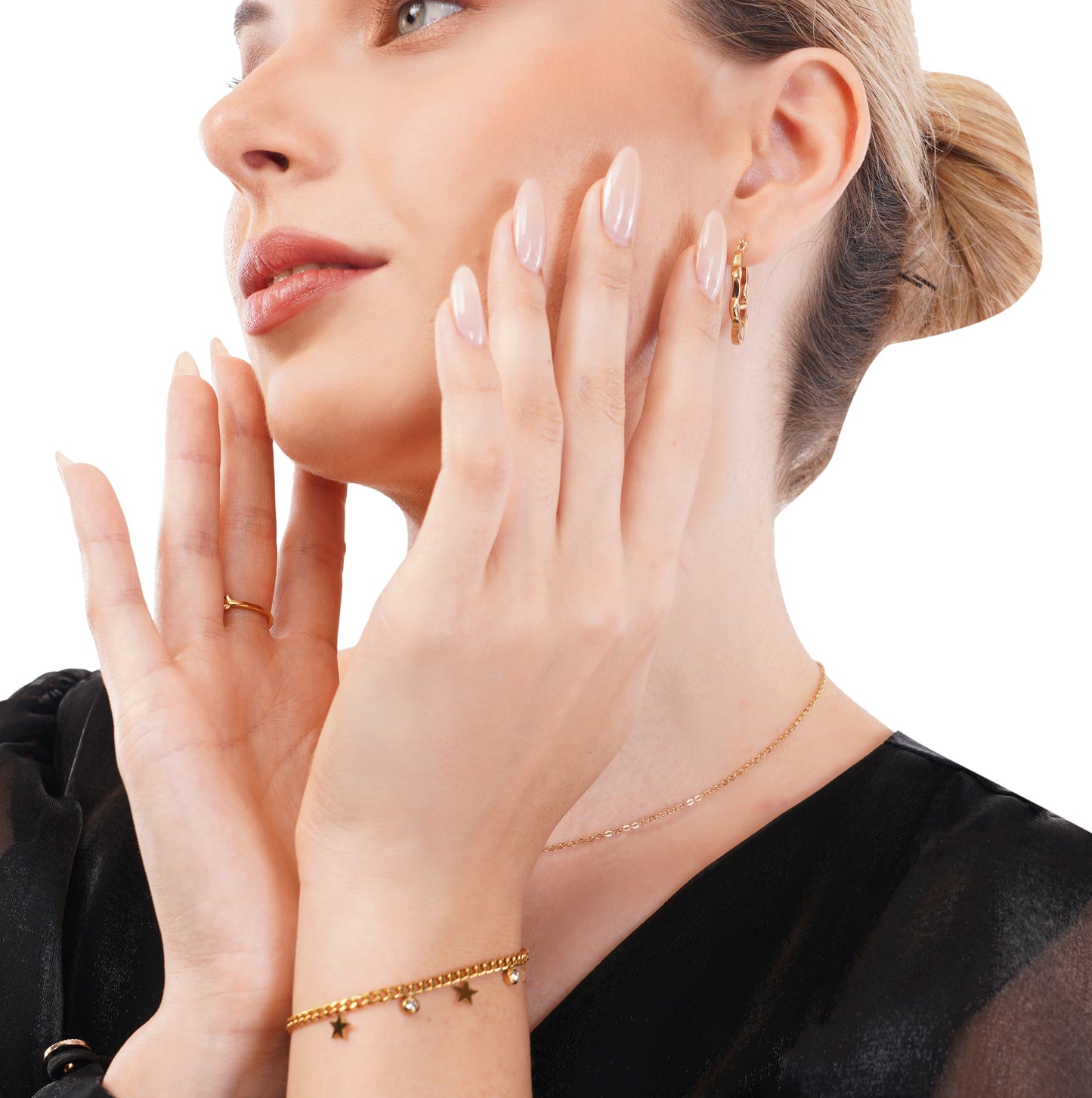 Office Look Infinity Gift Hamper – Elegant Jewellery Set for Women – Gold-Plated Earrings, Bracelet & Necklace