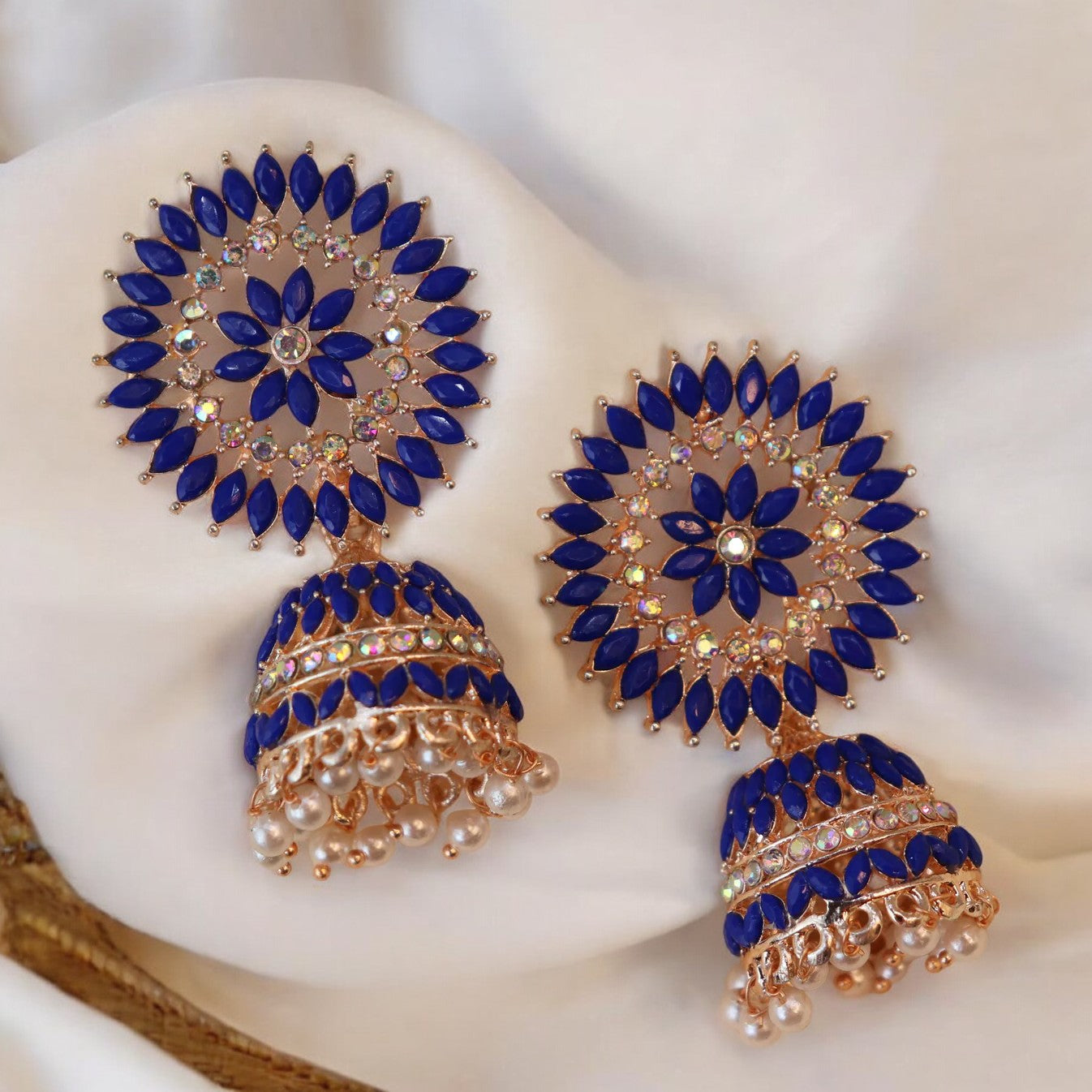 Bluish Shinny Jhumka