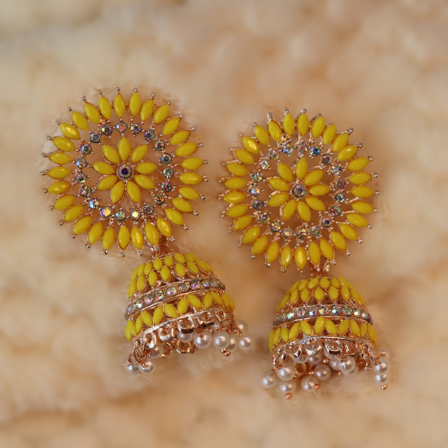 Yellowish Shinny Jhumka