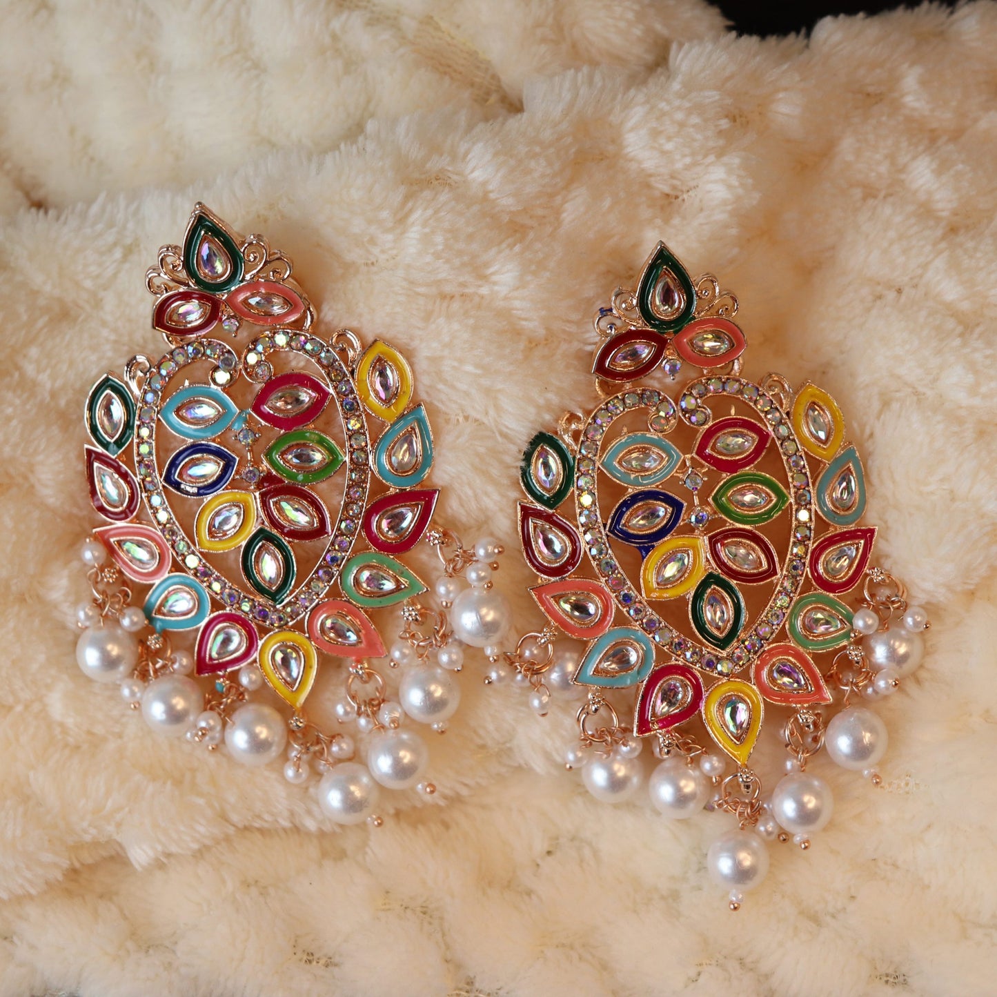 Rainbow chandali Earrings