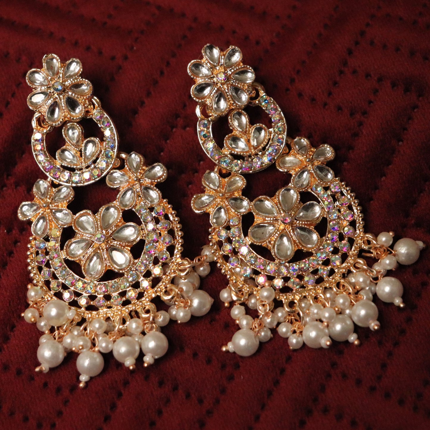 Crystal Chandbali Earrings