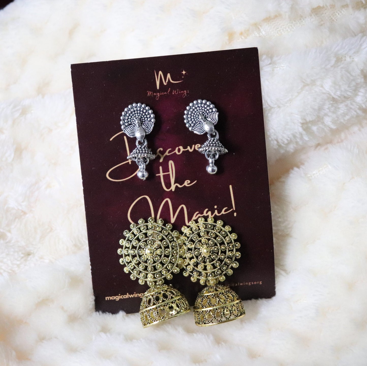 Combo S Peacock Rosy Earrings