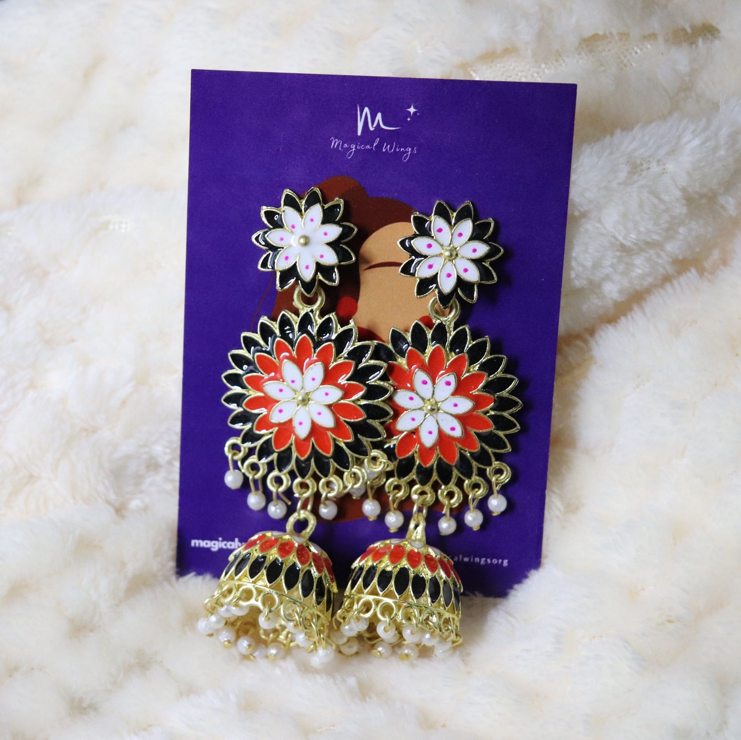 Blackish Palak Earrings