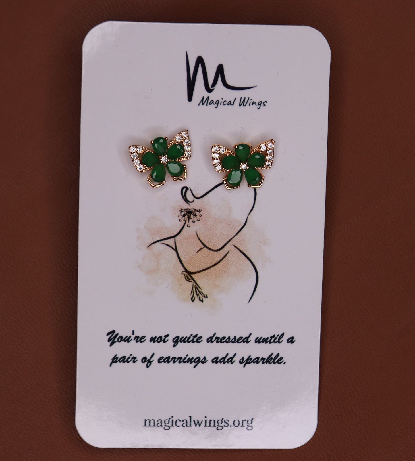 Butterfly ethnic traditional indian stud Earrings