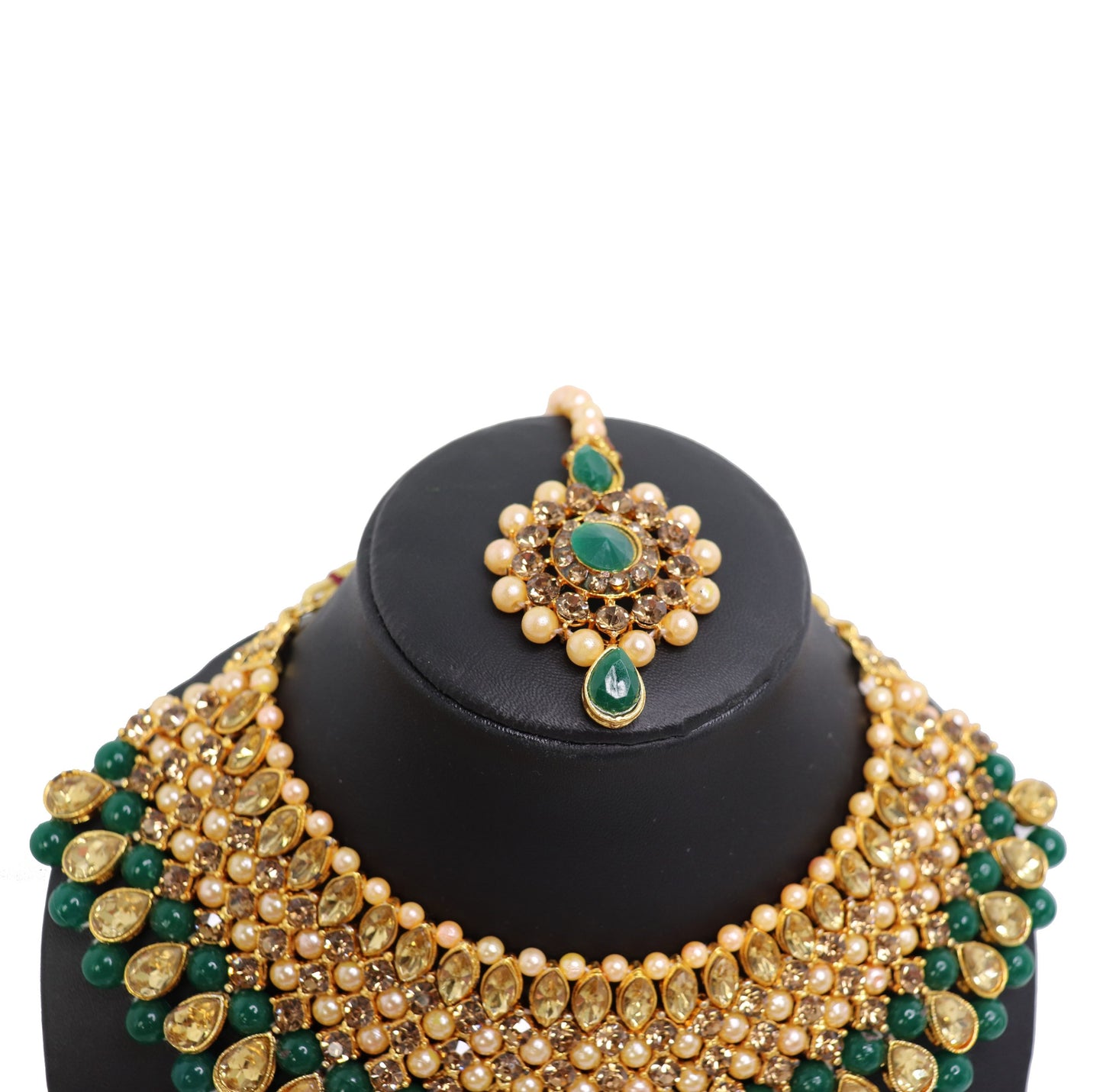 Green Indian traditional choker set