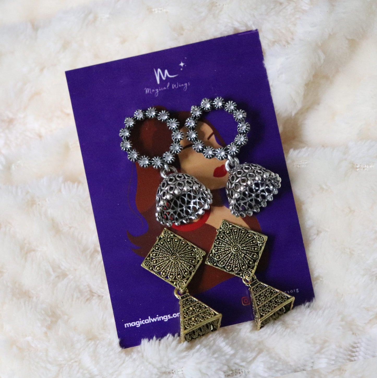 Combo Round Box Earrings