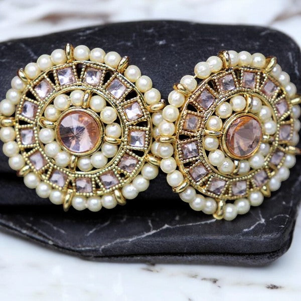 Floral Kundan Studs
