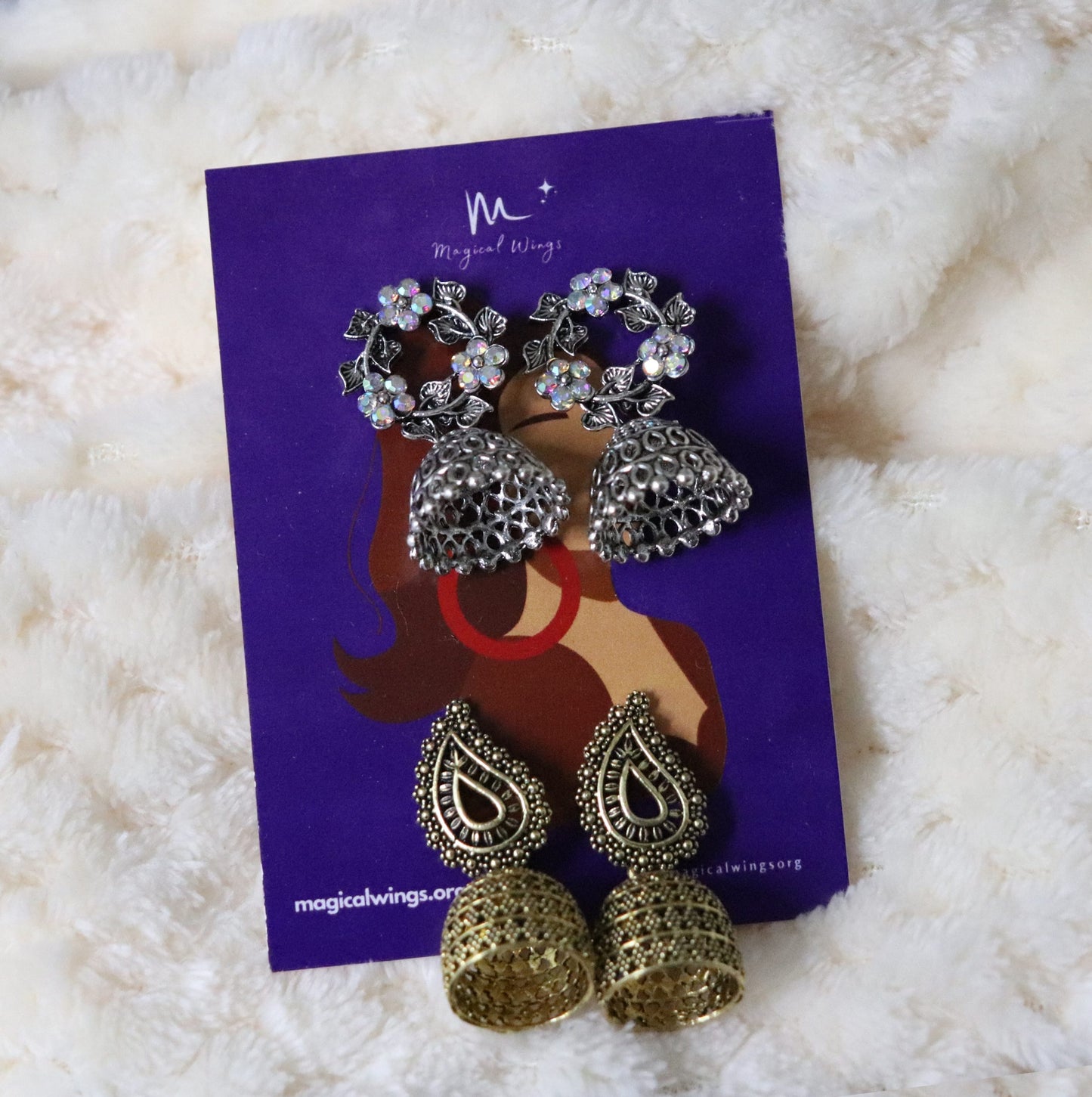 Combo Flowery Leaf Earrings