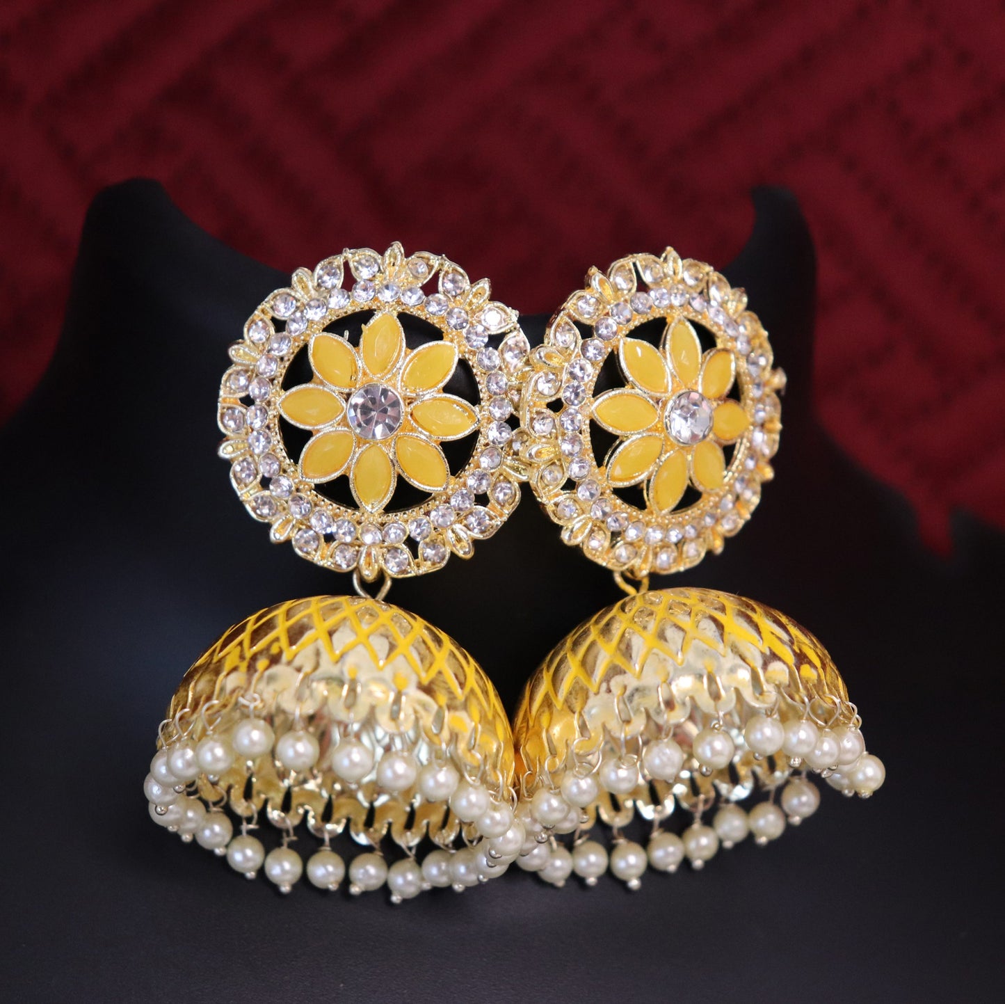 Yellowish Punjabi Jhumka