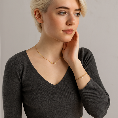 18K Gold Plated infinity pendant necklace