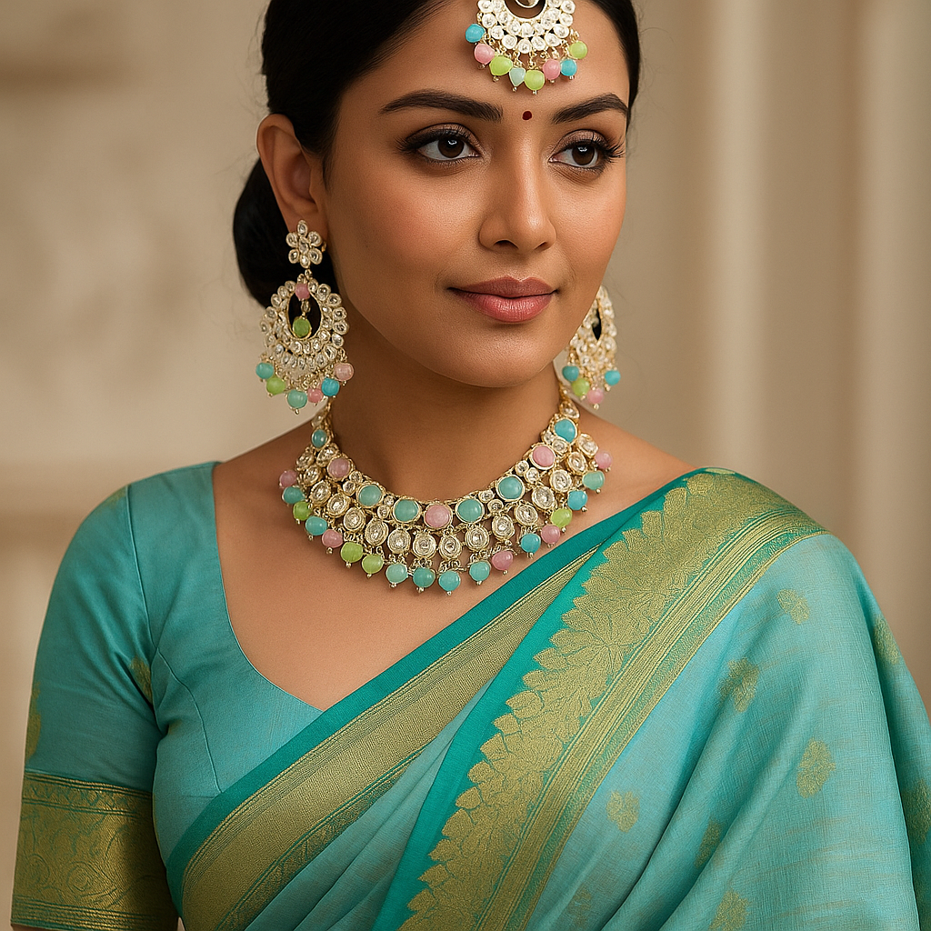 Multi Monalisa Indian Bridal Choker Set