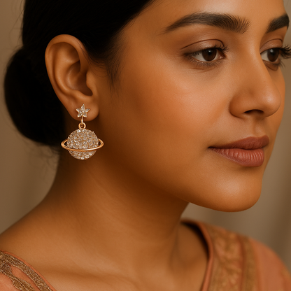 Saturn AD Earring