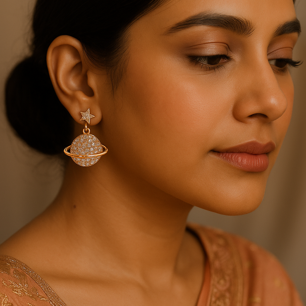 Saturn AD Earring