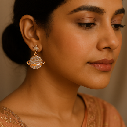 Saturn AD Earring