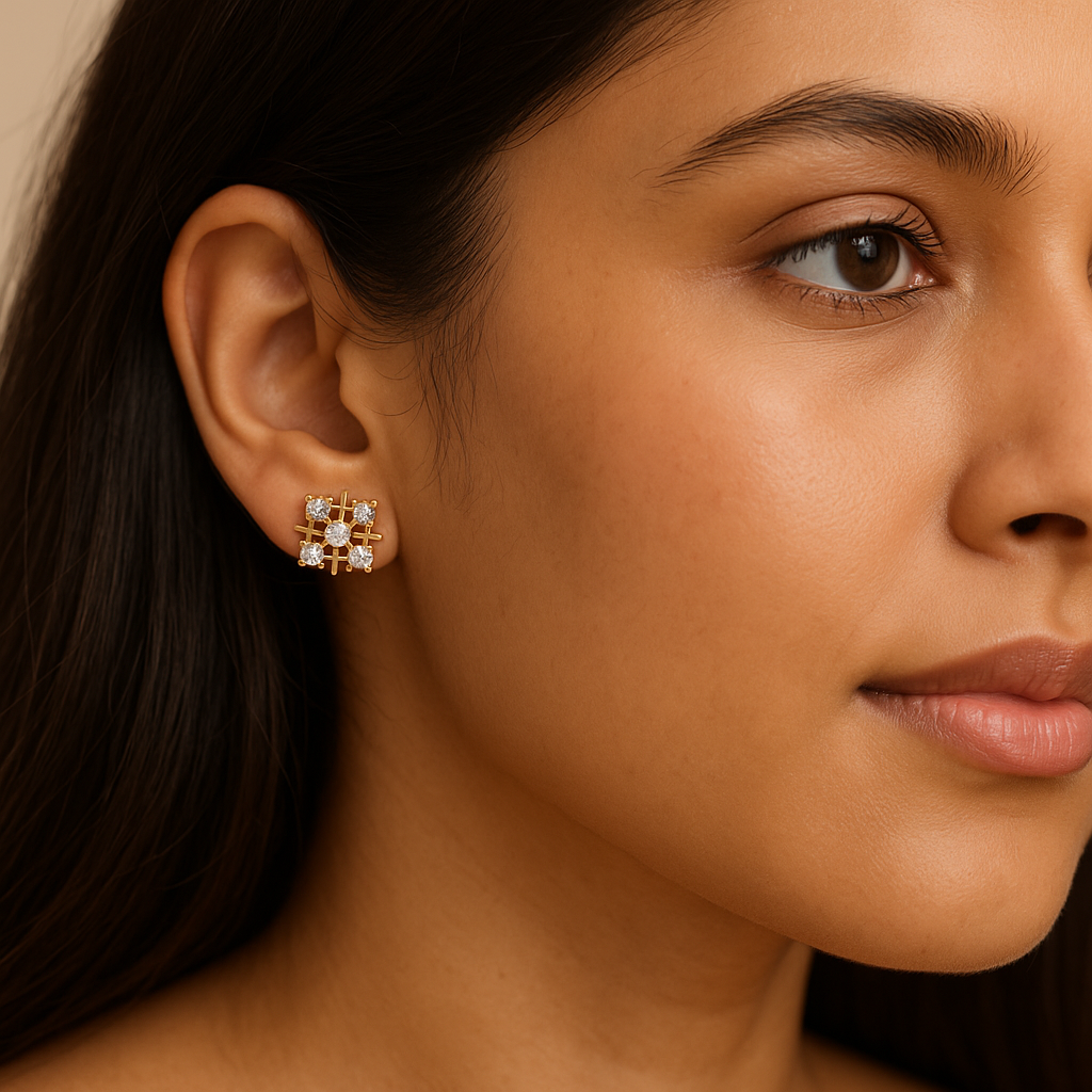 Women Wearing AD studs
