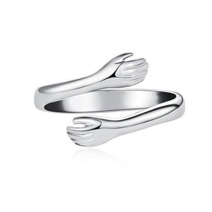 Tight Hug Silver Ring