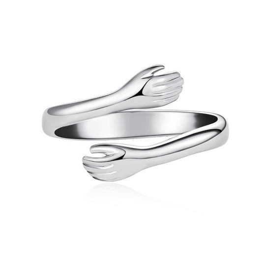 Tight Hug Silver Ring