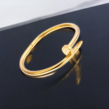 18K gold plated nail bracelet
