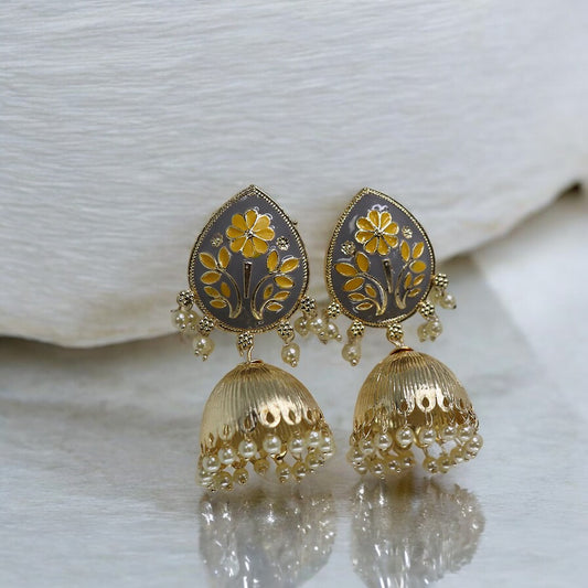 Gray Bahubali Jhumka