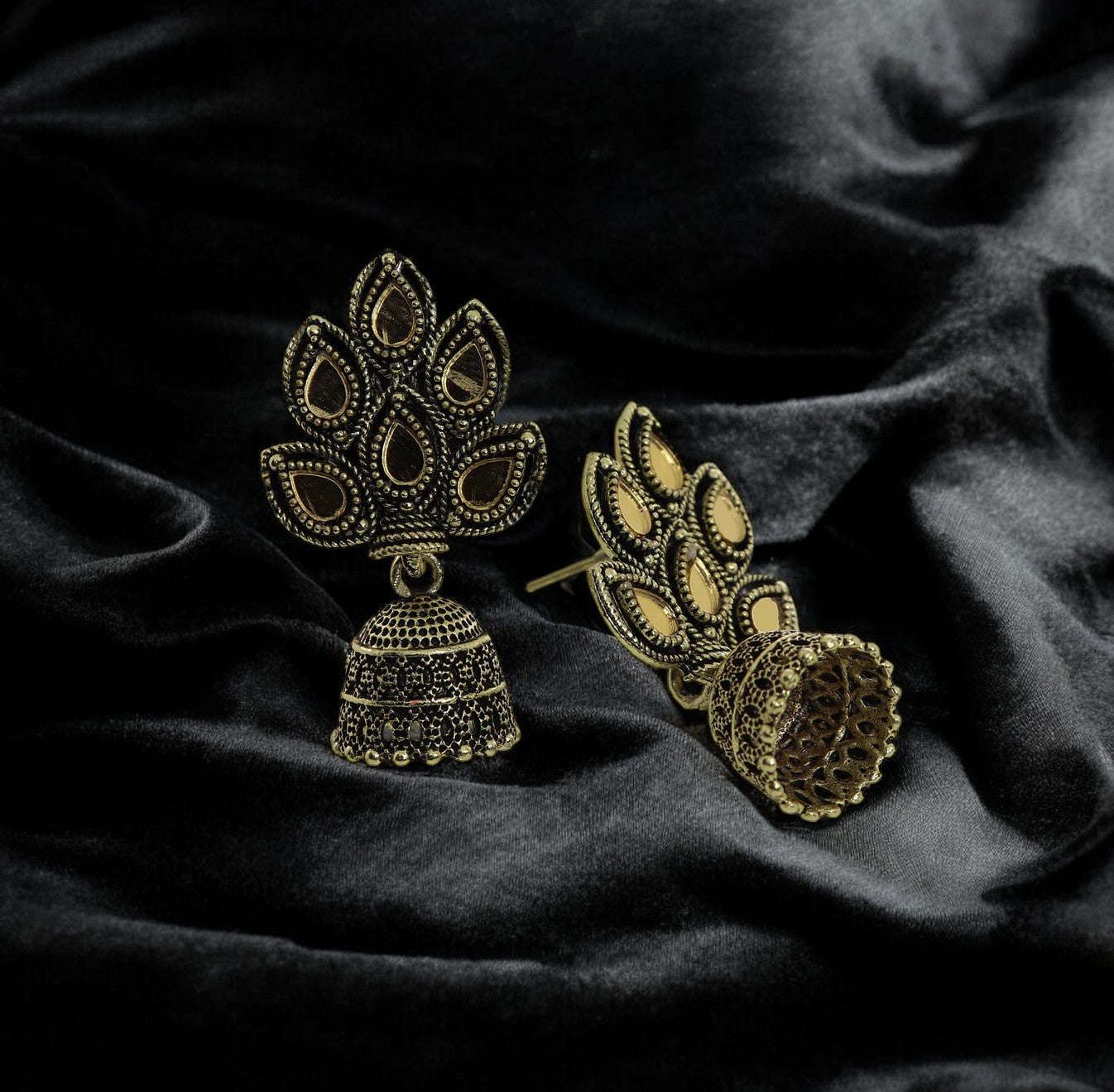 Autumn Leaf Jhumka Earrings