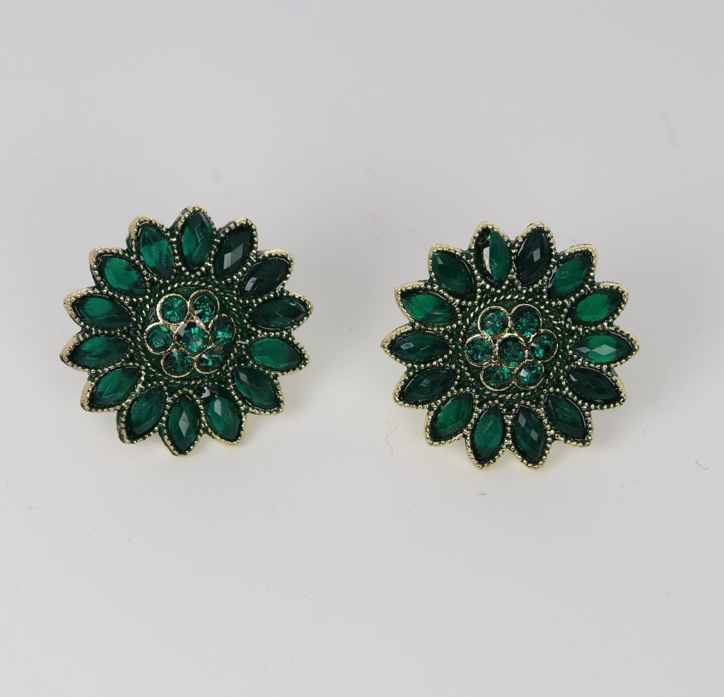 Dark green Stud Earrings for women