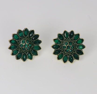 Dark green Stud Earrings for women