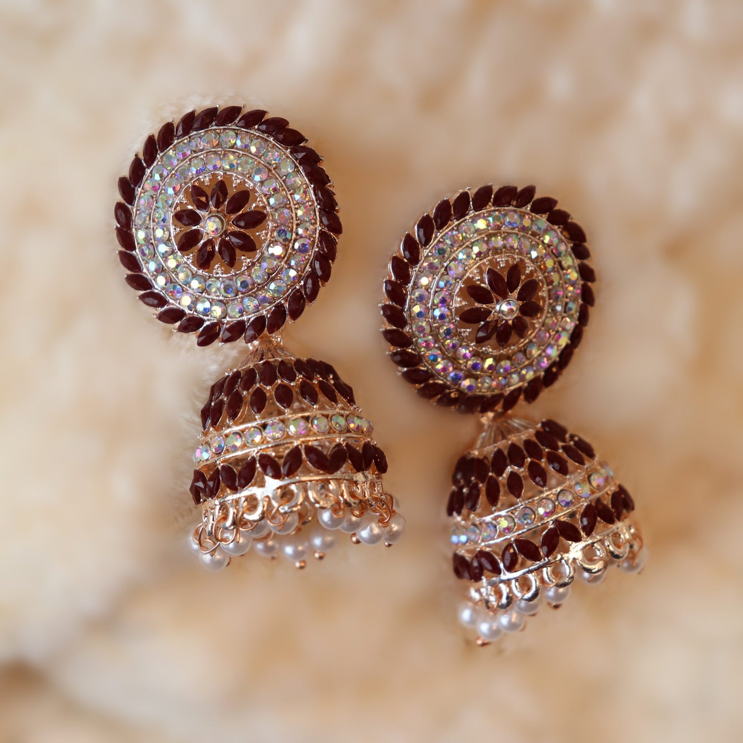 Wine Shinny Jhumka