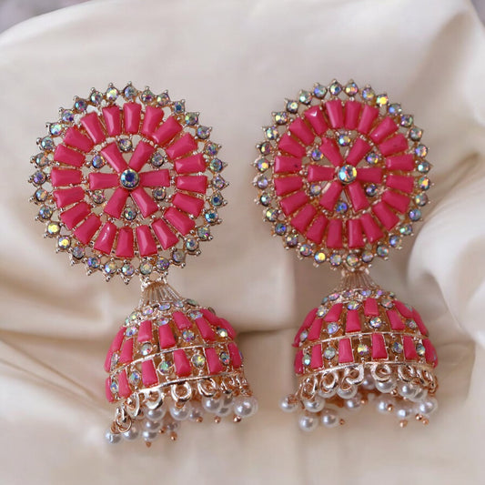 Coral Shinny Jhumka