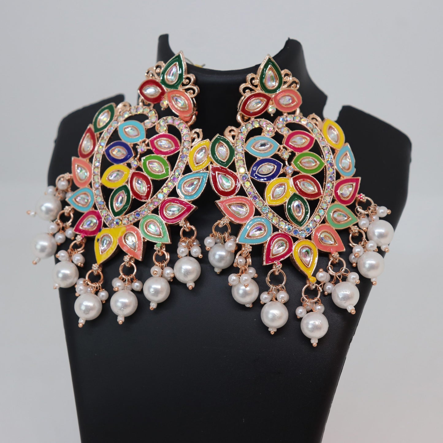 Rainbow Chandbali Earrings