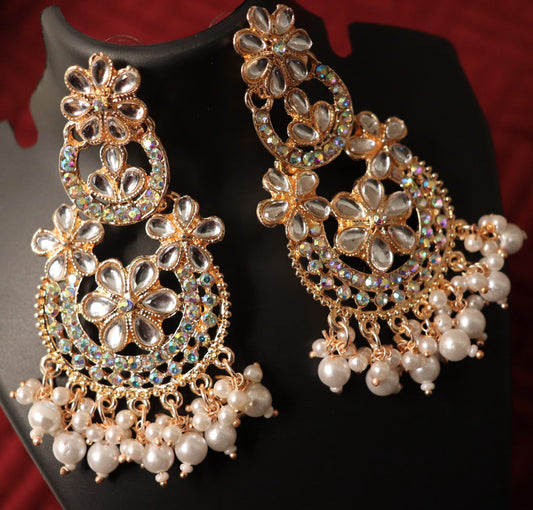 Crystal Chandbali Earrings