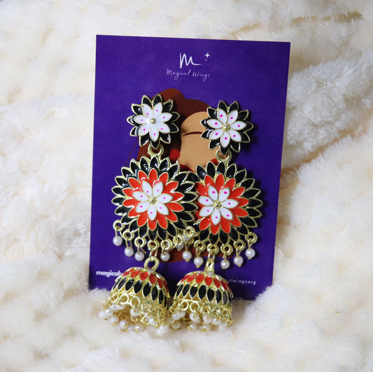 Blackish Palak Earrings