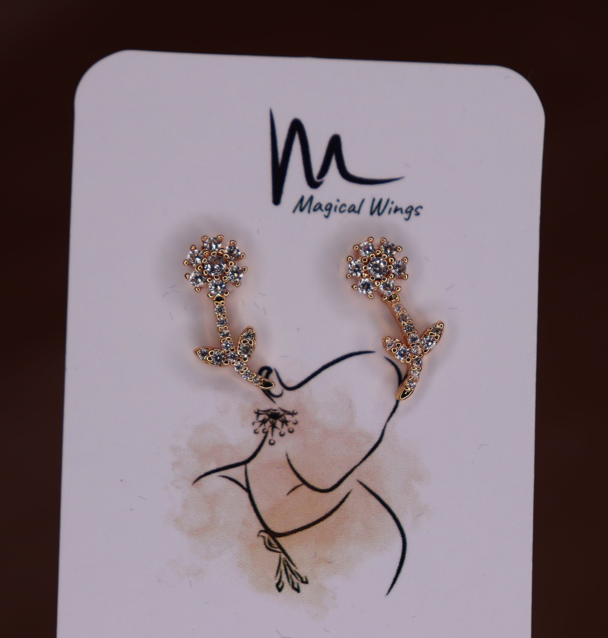 Rose Gold AD stud earrings