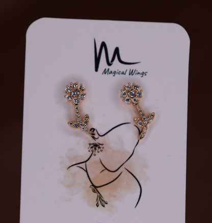 Rose Gold AD stud earrings