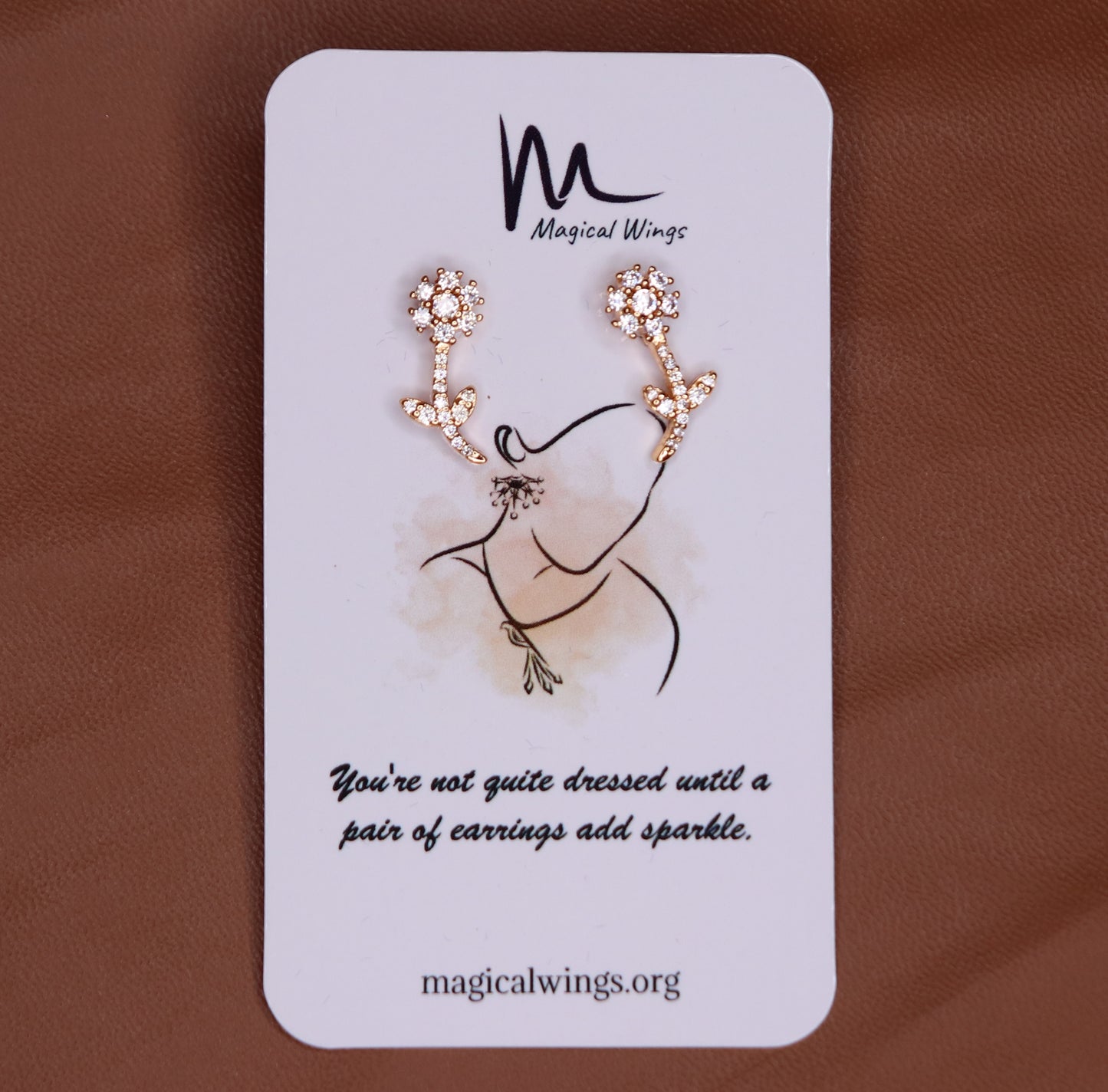 Rose Gold AD stud earrings