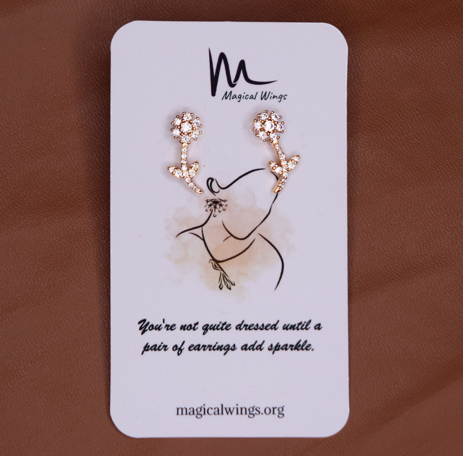 Rose Gold AD stud earrings