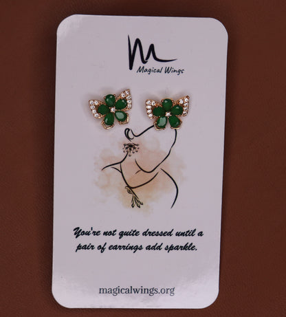 Butterfly ethnic traditional indian stud Earrings