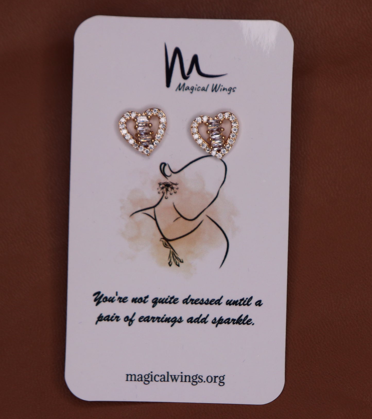 Heart Shaped Traditional Indian Stud Earrings