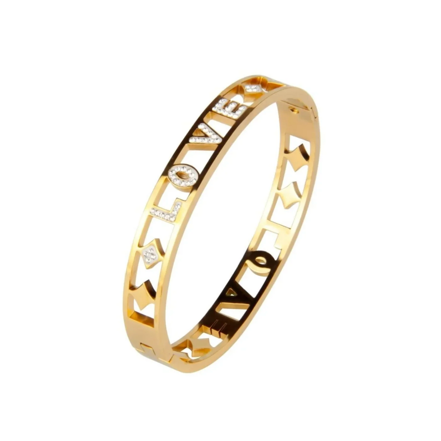 18K gold plated Love bangle bracelet