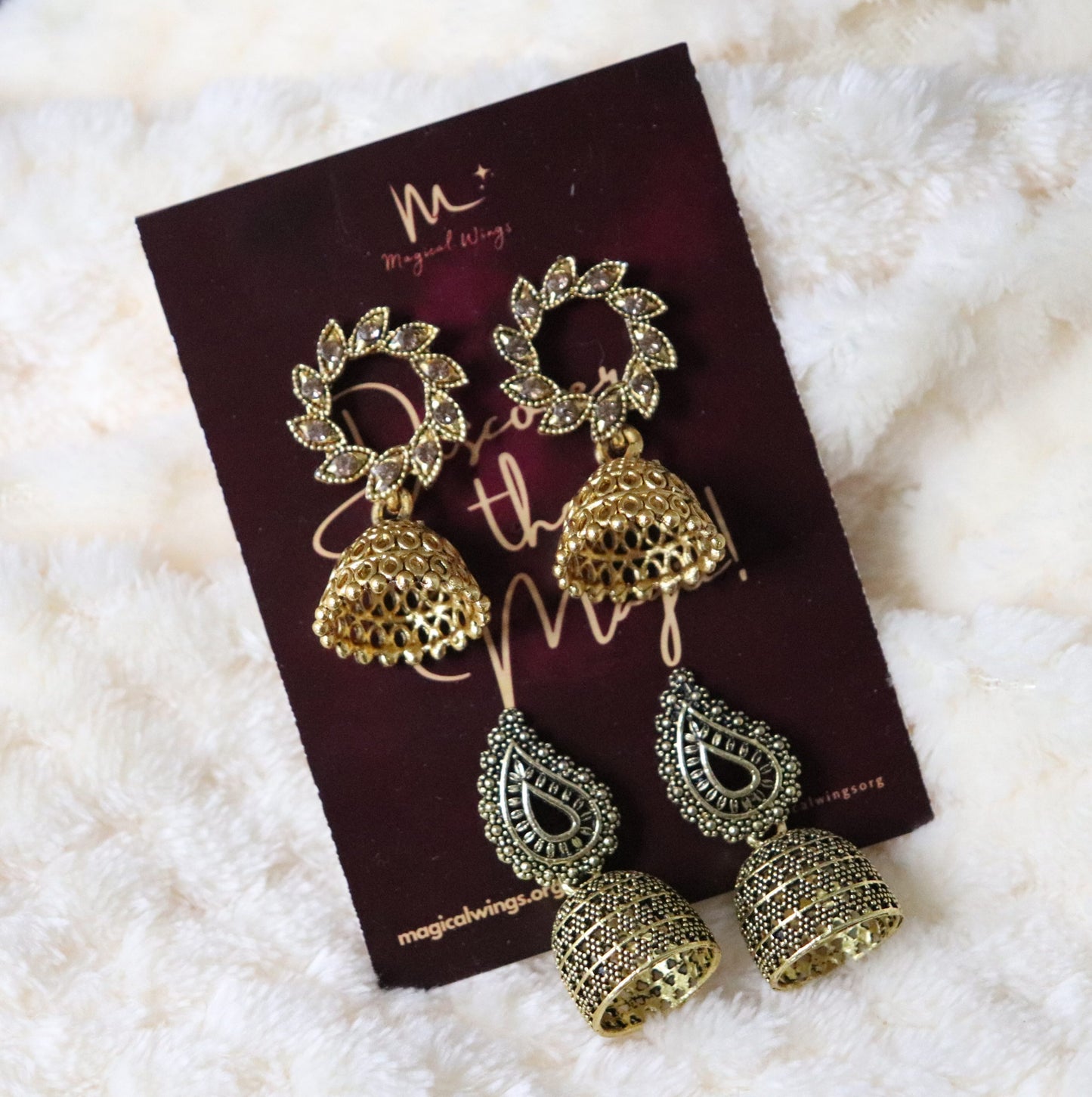 Combo Cluster Leaf Earrings