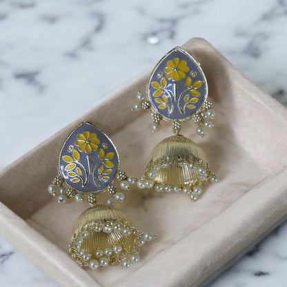 Gray Bahubali Jhumka