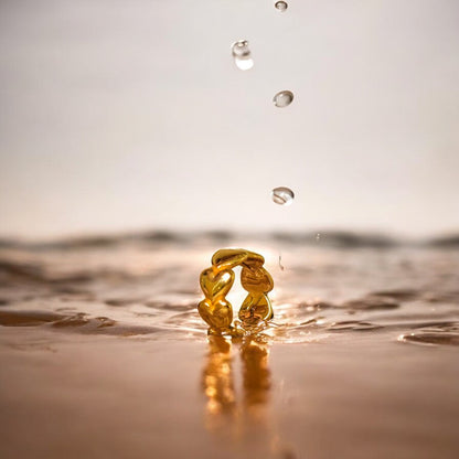 18K Gold Heart shaped ring