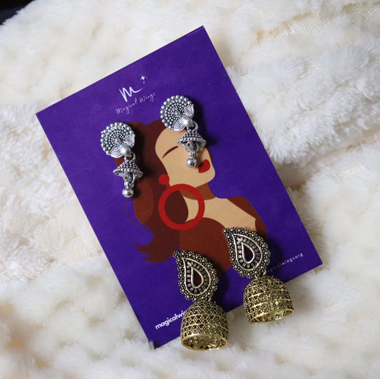 Combo S Peacock Leaf Earrings