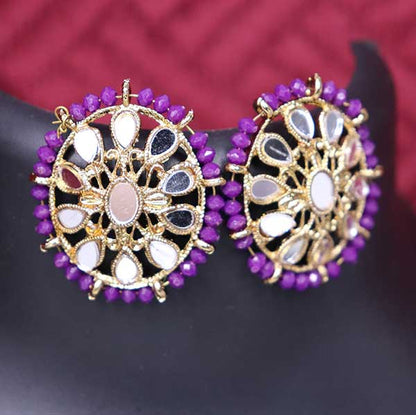 Sleek Violet Studs