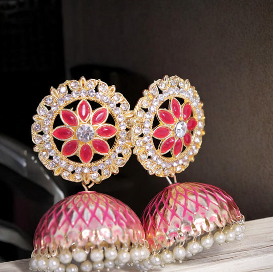Coral Blush Punjabi Jhumka