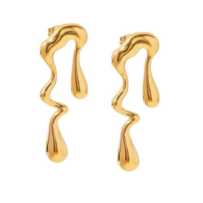 18Kt ZigZag Earrings